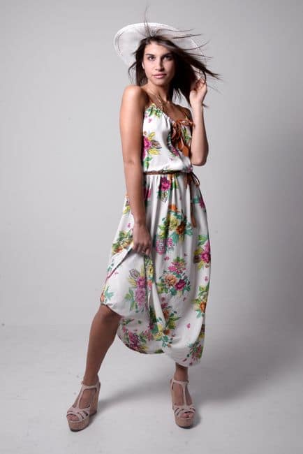 Robe midi imprimée